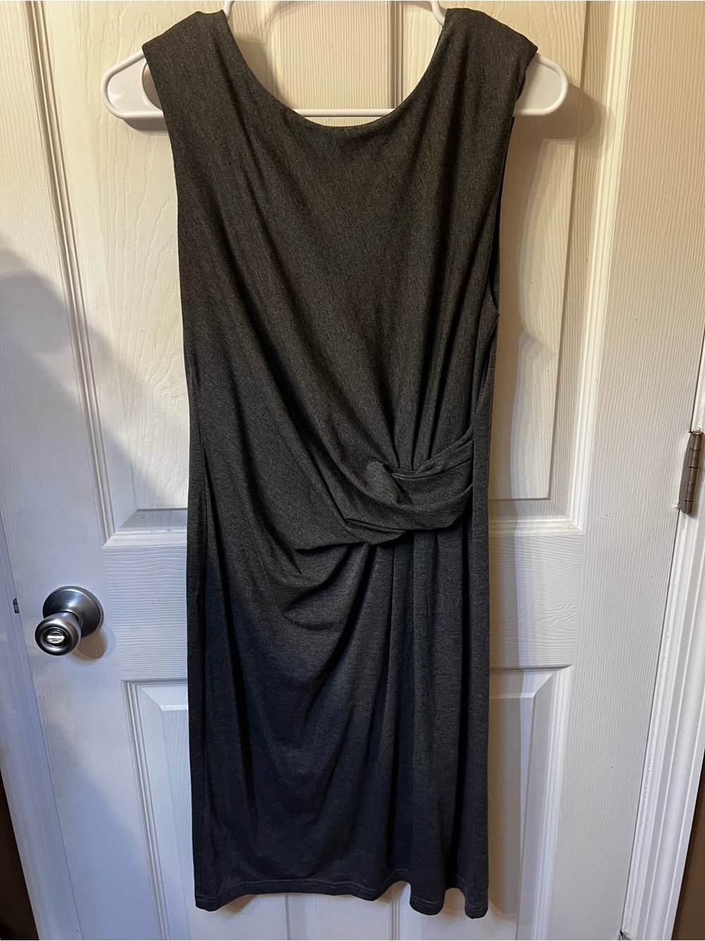 Philosophy Grey Sleeveless Midi Dress with Side Twist